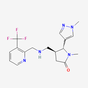 (4S,5R)-1-methyl-5-(1-methylpyrazol-4-yl)-4-[[[3-(trifluoromethyl)pyridin-2-yl]methylamino]methyl]pyrrolidin-2-one