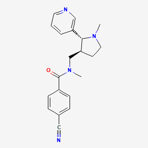 4-cyano-N-methyl-N-[[(2R,3S)-1-methyl-2-pyridin-3-ylpyrrolidin-3-yl]methyl]benzamide