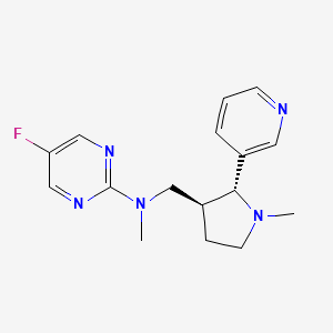 5-fluoro-N-methyl-N-[[(2R,3S)-1-methyl-2-pyridin-3-ylpyrrolidin-3-yl]methyl]pyrimidin-2-amine