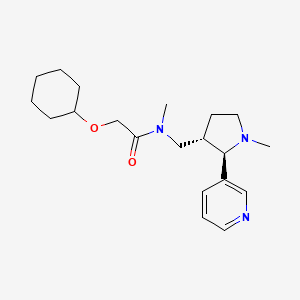 2-cyclohexyloxy-N-methyl-N-[[(2R,3S)-1-methyl-2-pyridin-3-ylpyrrolidin-3-yl]methyl]acetamide