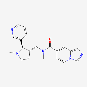 N-methyl-N-[[(2R,3S)-1-methyl-2-pyridin-3-ylpyrrolidin-3-yl]methyl]imidazo[1,5-a]pyridine-7-carboxamide