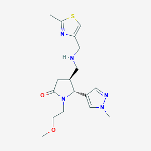 (4S,5R)-1-(2-methoxyethyl)-5-(1-methylpyrazol-4-yl)-4-[[(2-methyl-1,3-thiazol-4-yl)methylamino]methyl]pyrrolidin-2-one