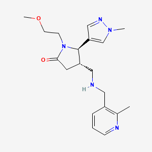 (4S,5R)-1-(2-methoxyethyl)-5-(1-methylpyrazol-4-yl)-4-[[(2-methylpyridin-3-yl)methylamino]methyl]pyrrolidin-2-one