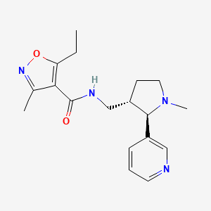 5-ethyl-3-methyl-N-[[(2R,3S)-1-methyl-2-pyridin-3-ylpyrrolidin-3-yl]methyl]-1,2-oxazole-4-carboxamide