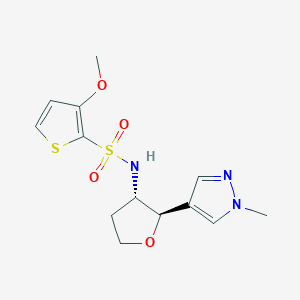 3-methoxy-N-[(2R,3S)-2-(1-methylpyrazol-4-yl)oxolan-3-yl]thiophene-2-sulfonamide