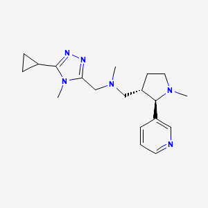 N-[(5-cyclopropyl-4-methyl-1,2,4-triazol-3-yl)methyl]-N-methyl-1-[(2R,3S)-1-methyl-2-pyridin-3-ylpyrrolidin-3-yl]methanamine