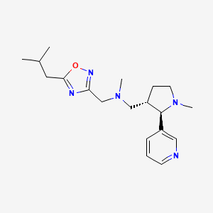 N-methyl-N-[[5-(2-methylpropyl)-1,2,4-oxadiazol-3-yl]methyl]-1-[(2R,3S)-1-methyl-2-pyridin-3-ylpyrrolidin-3-yl]methanamine