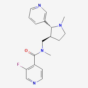 3-fluoro-N-methyl-N-[[(2R,3S)-1-methyl-2-pyridin-3-ylpyrrolidin-3-yl]methyl]pyridine-4-carboxamide