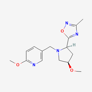 5-[(2R,4R)-4-methoxy-1-[(6-methoxypyridin-3-yl)methyl]pyrrolidin-2-yl]-3-methyl-1,2,4-oxadiazole