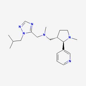 N-methyl-N-[[2-(2-methylpropyl)-1,2,4-triazol-3-yl]methyl]-1-[(2R,3S)-1-methyl-2-pyridin-3-ylpyrrolidin-3-yl]methanamine