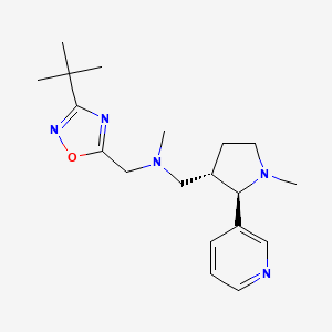 N-[(3-tert-butyl-1,2,4-oxadiazol-5-yl)methyl]-N-methyl-1-[(2R,3S)-1-methyl-2-pyridin-3-ylpyrrolidin-3-yl]methanamine