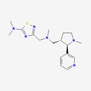 N,N-dimethyl-3-[[methyl-[[(2R,3S)-1-methyl-2-pyridin-3-ylpyrrolidin-3-yl]methyl]amino]methyl]-1,2,4-thiadiazol-5-amine