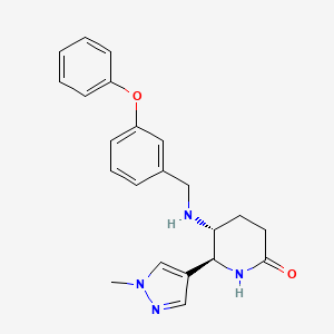 (5R,6S)-6-(1-methylpyrazol-4-yl)-5-[(3-phenoxyphenyl)methylamino]piperidin-2-one