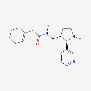 2-(cyclohexen-1-yl)-N-methyl-N-[[(2R,3S)-1-methyl-2-pyridin-3-ylpyrrolidin-3-yl]methyl]acetamide