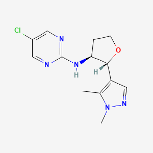 5-chloro-N-[(2R,3S)-2-(1,5-dimethylpyrazol-4-yl)oxolan-3-yl]pyrimidin-2-amine