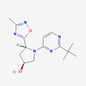 (3S,5R)-1-(2-tert-butylpyrimidin-4-yl)-5-(3-methyl-1,2,4-oxadiazol-5-yl)pyrrolidin-3-ol