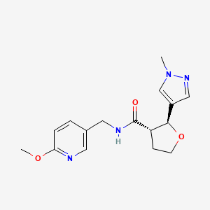 (2S,3S)-N-[(6-methoxypyridin-3-yl)methyl]-2-(1-methylpyrazol-4-yl)oxolane-3-carboxamide