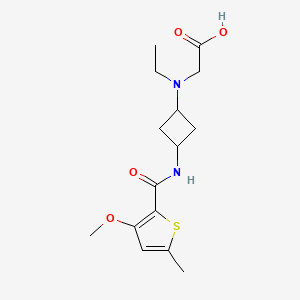 2-[Ethyl-[3-[(3-methoxy-5-methylthiophene-2-carbonyl)amino]cyclobutyl]amino]acetic acid