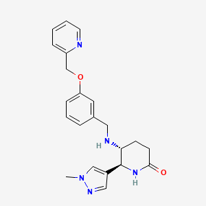 (5R,6S)-6-(1-methylpyrazol-4-yl)-5-[[3-(pyridin-2-ylmethoxy)phenyl]methylamino]piperidin-2-one