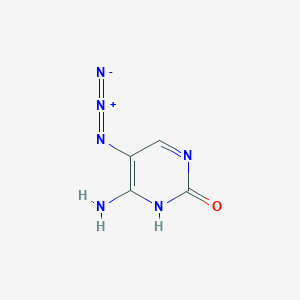molecular formula C4H4N6O B068738 6-amino-5-azido-1H-pyrimidin-2-one CAS No. 163622-45-5