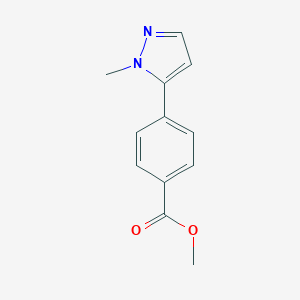 molecular formula C12H12N2O2 B068749 methyl 4-(1-methyl-1H-pyrazol-5-yl)benzoate CAS No. 179057-12-6