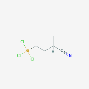 molecular formula C5H8Cl3NSi B068750 2-Methyl-4-(trichlorosilyl)butanenitrile CAS No. 163155-56-4