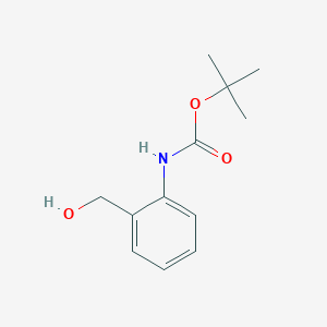 molecular formula C12H17NO3 B068756 tert-Butyl (2-(hydroxymethyl)phenyl)carbamate CAS No. 164226-32-8