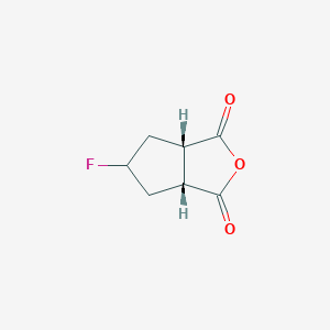 B068816 1H-Cyclopenta[c]furan-1,3(3aH)-dione,5-fluorotetrahydro-,(3aR,6aS)-rel- CAS No. 193281-44-6