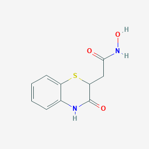 molecular formula C10H10N2O3S B068822 N-羟基-2-(3-氧代-3,4-二氢-2H-1,4-苯并噻嗪-2-基)乙酰胺 CAS No. 175202-81-0