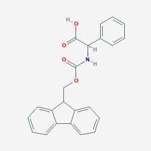 molecular formula C23H19NO4 B068828 (R)-2-((((9H-芴-9-基)甲氧基)羰基)氨基)-2-苯乙酸 CAS No. 163883-97-4