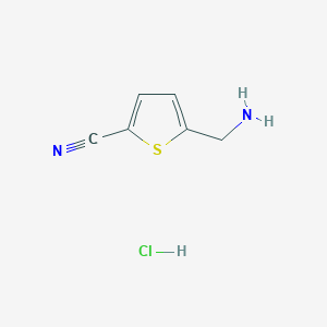 molecular formula C6H7ClN2S B068859 5-(氨基甲基)噻吩-2-腈盐酸盐 CAS No. 172349-10-9