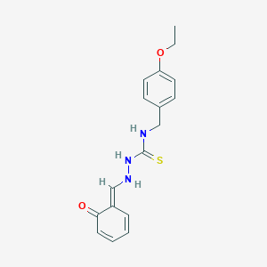 B068884 N-((4-Ethoxyphenyl)methyl)-2-((2-hydroxyphenyl)methylene)hydrazinecarbothioamide CAS No. 186453-52-1