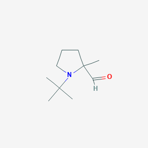 molecular formula C10H19NO B068904 1-Tert-butyl-2-methylpyrrolidine-2-carbaldehyde CAS No. 174914-31-9