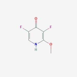 molecular formula C6H5F2NO2 B068909 4-Pyridinol,3,5-difluoro-2-methoxy-(9CI) CAS No. 184484-16-0