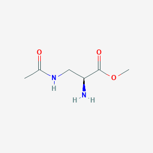molecular formula C6H12N2O3 B068920 L-Alanine, 3-(acetylamino)-, methyl ester (9CI) CAS No. 179015-36-2