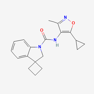 N-(5-cyclopropyl-3-methyl-1,2-oxazol-4-yl)spiro[2H-indole-3,1'-cyclobutane]-1-carboxamide