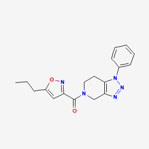 (1-phenyl-6,7-dihydro-4H-triazolo[4,5-c]pyridin-5-yl)-(5-propyl-1,2-oxazol-3-yl)methanone