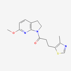 1-(6-Methoxy-2,3-dihydropyrrolo[2,3-b]pyridin-1-yl)-3-(4-methyl-1,3-thiazol-5-yl)propan-1-one