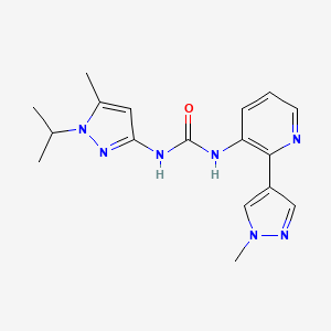 1-(5-Methyl-1-propan-2-ylpyrazol-3-yl)-3-[2-(1-methylpyrazol-4-yl)pyridin-3-yl]urea