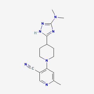 4-[4-[3-(dimethylamino)-1H-1,2,4-triazol-5-yl]piperidin-1-yl]-6-methylpyridine-3-carbonitrile