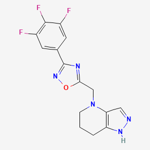 5-(1,5,6,7-Tetrahydropyrazolo[4,3-b]pyridin-4-ylmethyl)-3-(3,4,5-trifluorophenyl)-1,2,4-oxadiazole