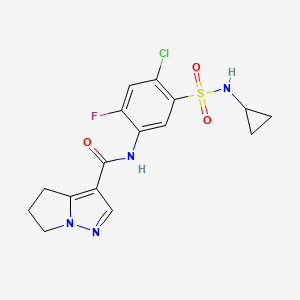 N-[4-chloro-5-(cyclopropylsulfamoyl)-2-fluorophenyl]-5,6-dihydro-4H-pyrrolo[1,2-b]pyrazole-3-carboxamide