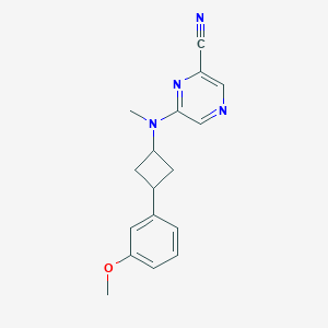 6-[[3-(3-Methoxyphenyl)cyclobutyl]-methylamino]pyrazine-2-carbonitrile