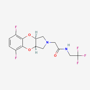 2-[(3aR,9aS)-5,8-difluoro-1,3,3a,9a-tetrahydro-[1,4]benzodioxino[2,3-c]pyrrol-2-yl]-N-(2,2,2-trifluoroethyl)acetamide