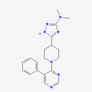 N,N-dimethyl-5-[1-(5-phenylpyrimidin-4-yl)piperidin-4-yl]-1H-1,2,4-triazol-3-amine