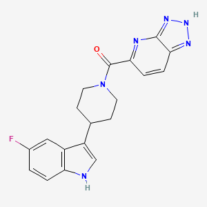 [4-(5-fluoro-1H-indol-3-yl)piperidin-1-yl]-(2H-triazolo[4,5-b]pyridin-5-yl)methanone