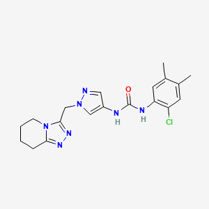 1-(2-Chloro-4,5-dimethylphenyl)-3-[1-(5,6,7,8-tetrahydro-[1,2,4]triazolo[4,3-a]pyridin-3-ylmethyl)pyrazol-4-yl]urea