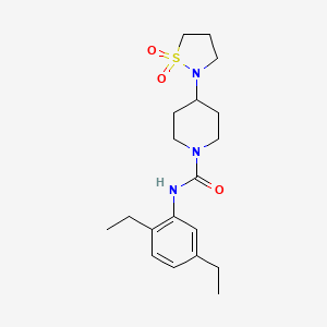 N-(2,5-diethylphenyl)-4-(1,1-dioxo-1,2-thiazolidin-2-yl)piperidine-1-carboxamide