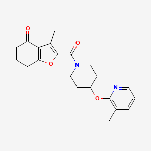 3-methyl-2-[4-(3-methylpyridin-2-yl)oxypiperidine-1-carbonyl]-6,7-dihydro-5H-1-benzofuran-4-one