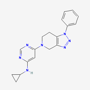 N-cyclopropyl-6-(1-phenyl-6,7-dihydro-4H-triazolo[4,5-c]pyridin-5-yl)pyrimidin-4-amine